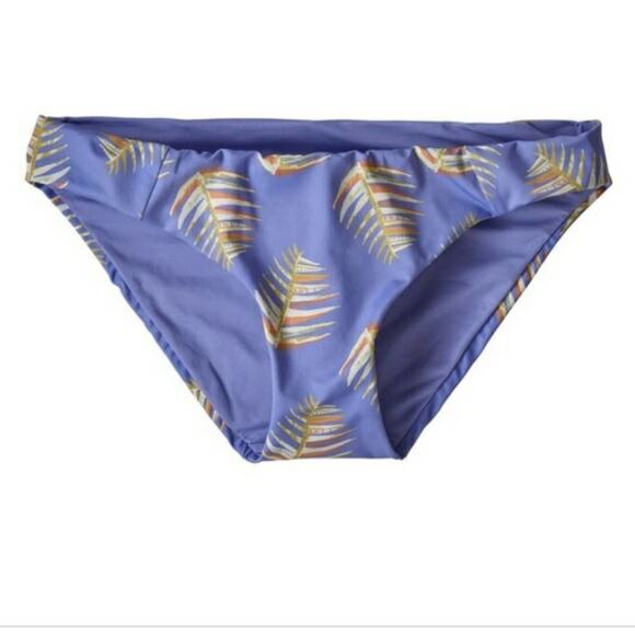 Patagonia reversible purple palm bikini bottom L Large - Picture 1 of 2